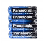 Батарейка, сольова, Panasonic, R6, розмір AA, 1,5V, 4шт/уп